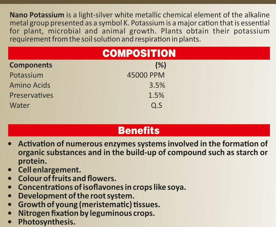 Nano Particle Potassium | 0:0:50 - SOUL SOCIETY FOR ORGANIC FARMING