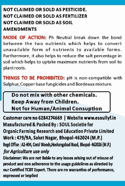 pH Neutral for Alkaline Soil - SOUL SOCIETY FOR ORGANIC FARMING