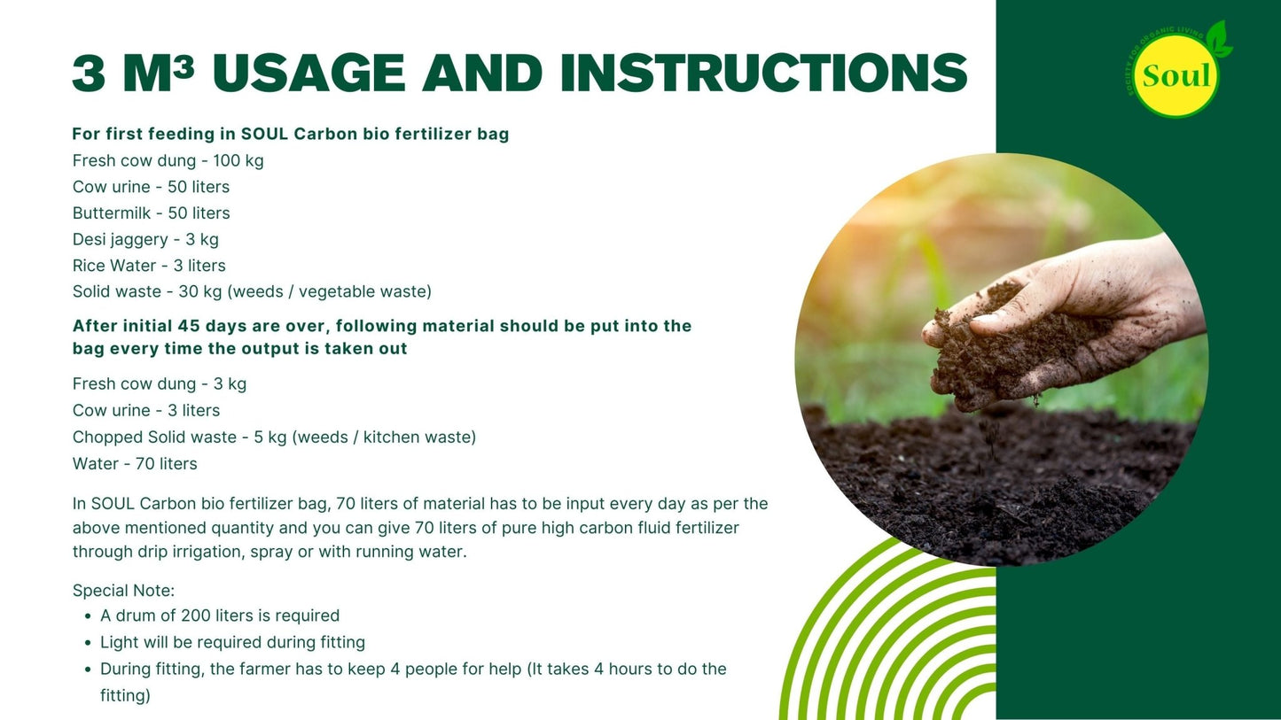 Carbon Bio Fertilizer Bag - SOUL SOCIETY FOR ORGANIC FARMING