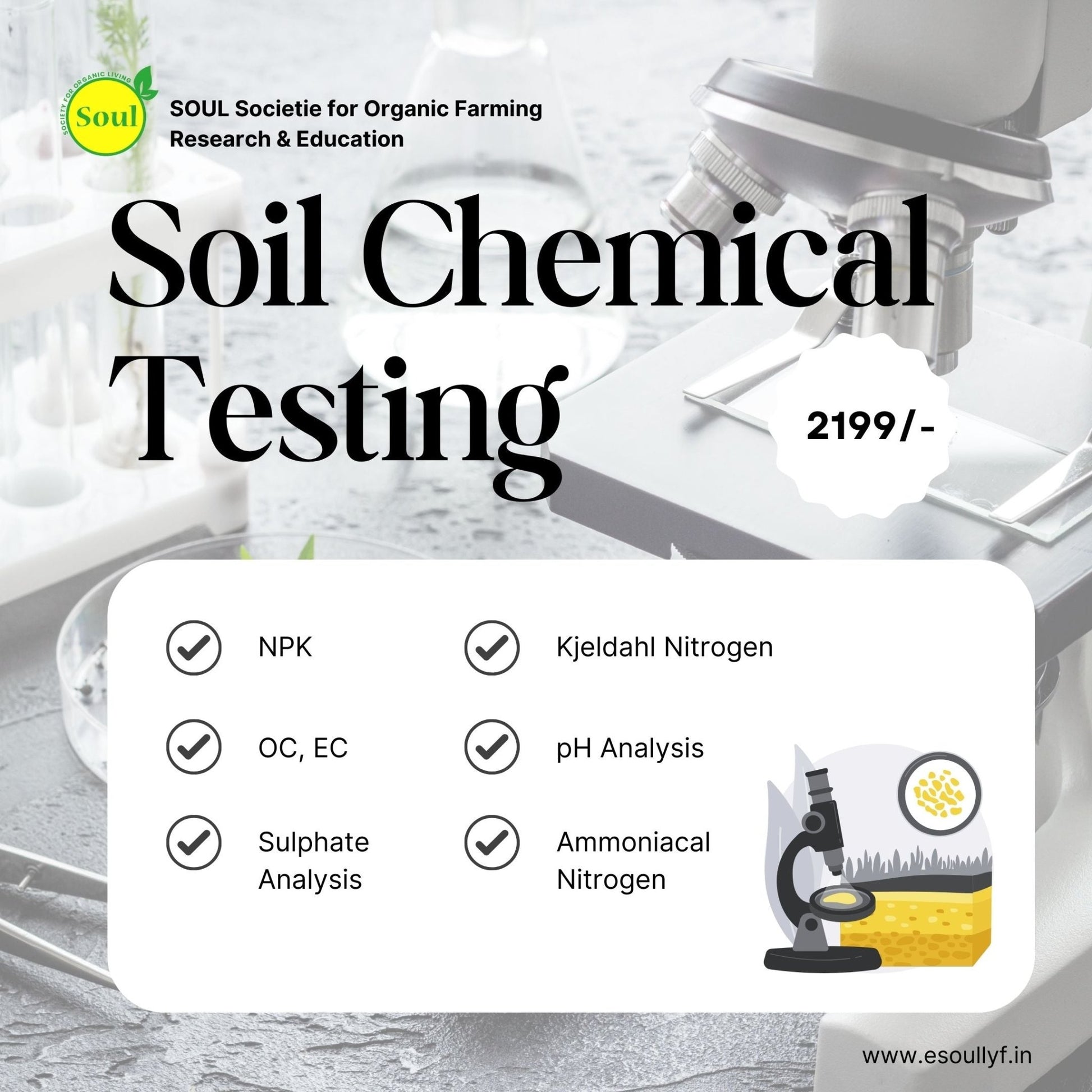 Soil Chemical Test - SOUL SOCIETY FOR ORGANIC FARMING