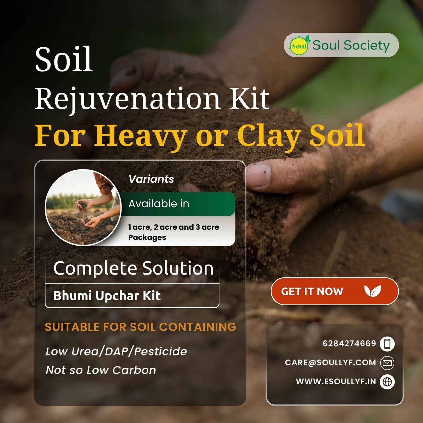 Soil Rejuvenation Kit - 1 Acre - SOUL SOCIETY FOR ORGANIC FARMING