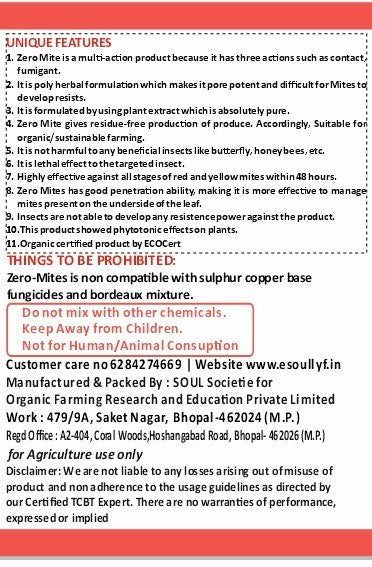 Botanical Pesticide | Zero Mite - SOUL SOCIETY FOR ORGANIC FARMING