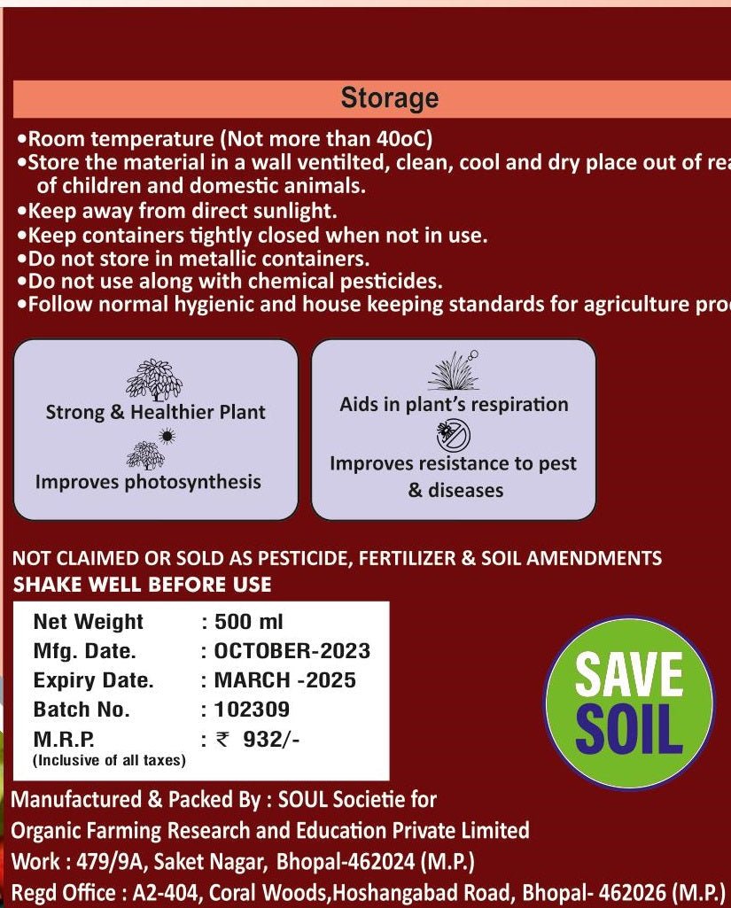 Nano Particle Calcium - SOUL SOCIETY FOR ORGANIC FARMING