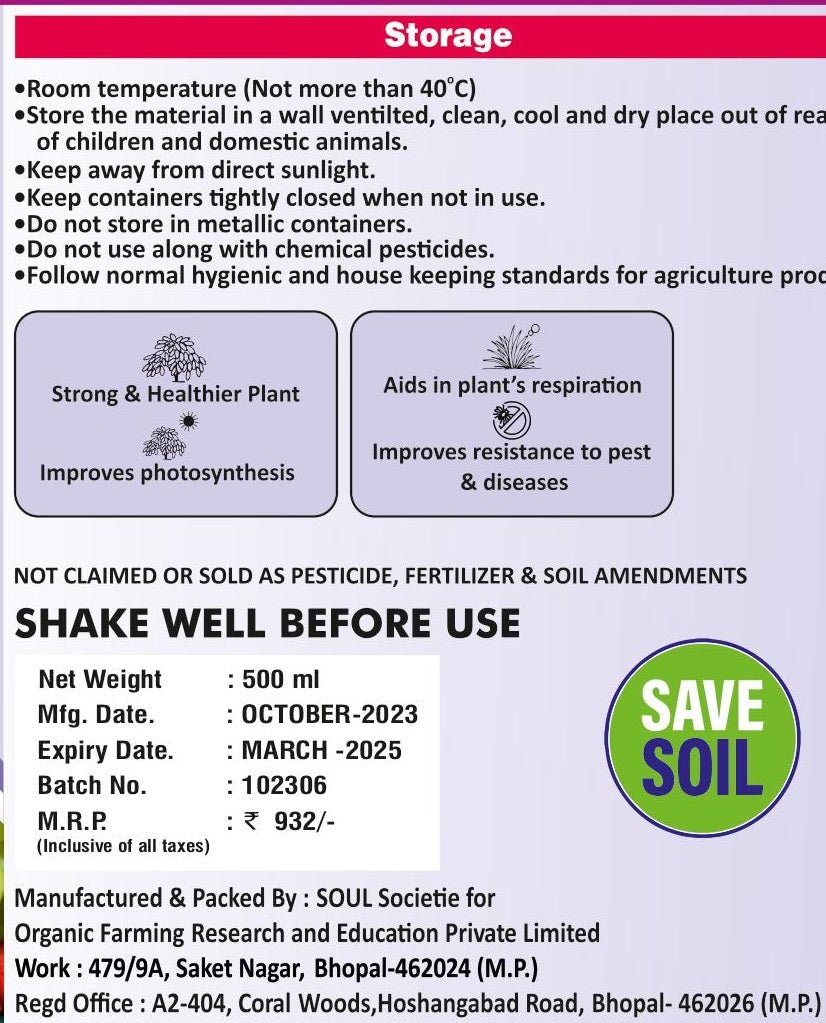 Nano Particle Manganese - SOUL SOCIETY FOR ORGANIC FARMING