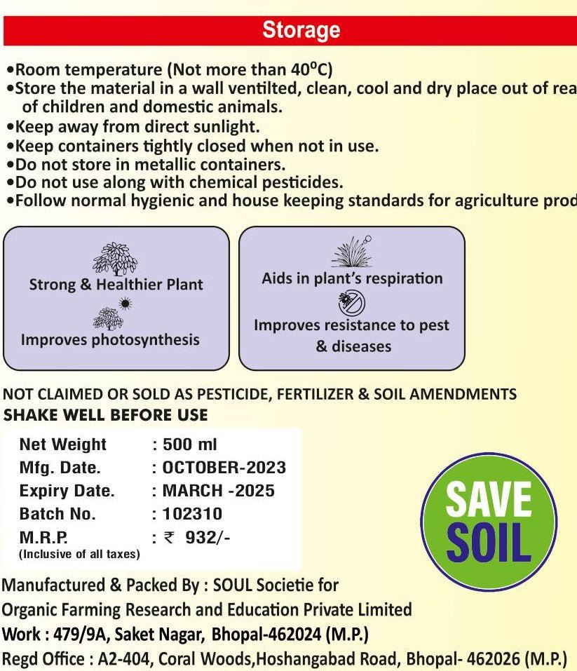 Nano Particle Sulphur - SOUL SOCIETY FOR ORGANIC FARMING